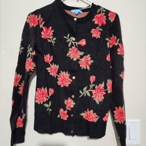 Draper James Womens Cardigan sweater Size Xsmall Floral Print Soft